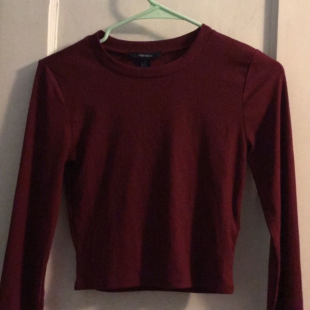 Forever 21 ribbed crop top. Long sleeve. Medium